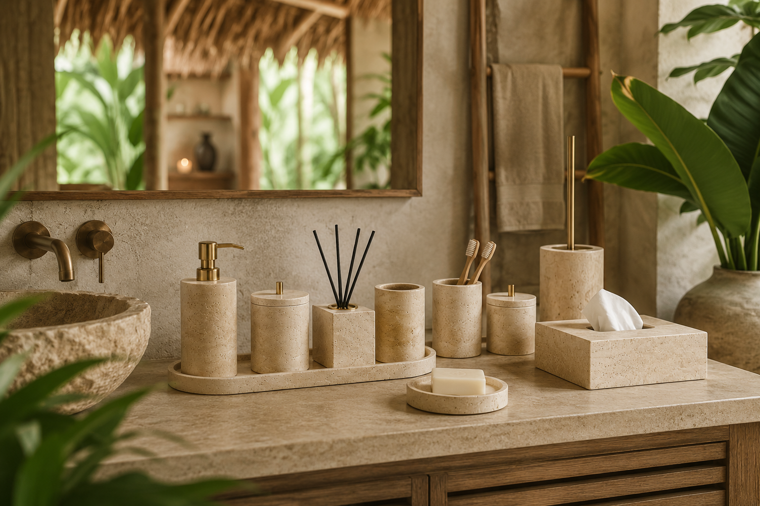 Caliza Bathroom Set